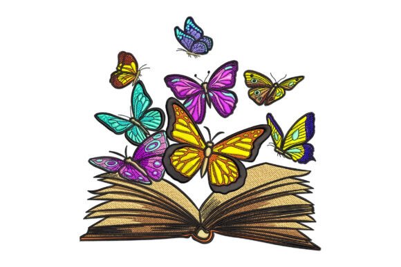 Book and Butterflies Embroidery Design Review