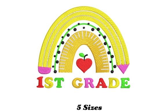 Review: 1st Grade Rainbow Embroidery Design