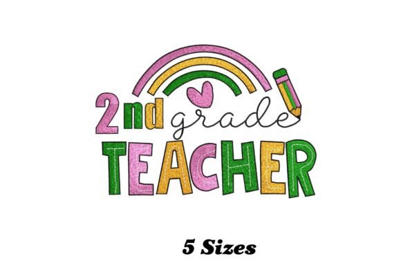 Second Grade Teacher Embroidery Design Review